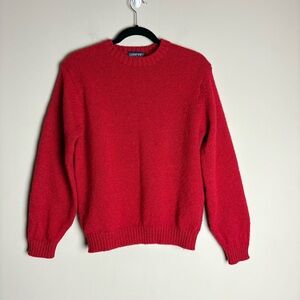 Vintage Land’s End Red Classic Wool Pull Over Sweater Size 6